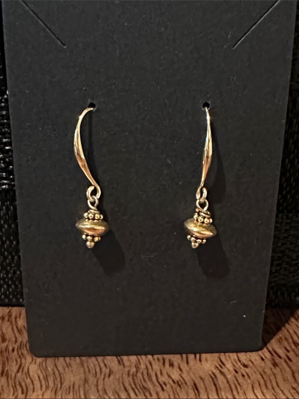 Gold Drop Bead Dangle Earrings - Women Jewelry